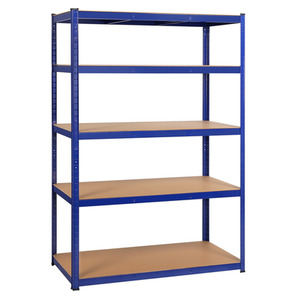 Blue / MDF, Steel Yaheetech 5-Tier Metal Storage Shelf Display Rack shot 9914337