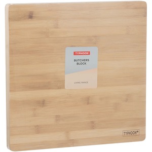 Large Butchers Block Wooden Chopping Board Square Cutting Block 37cm