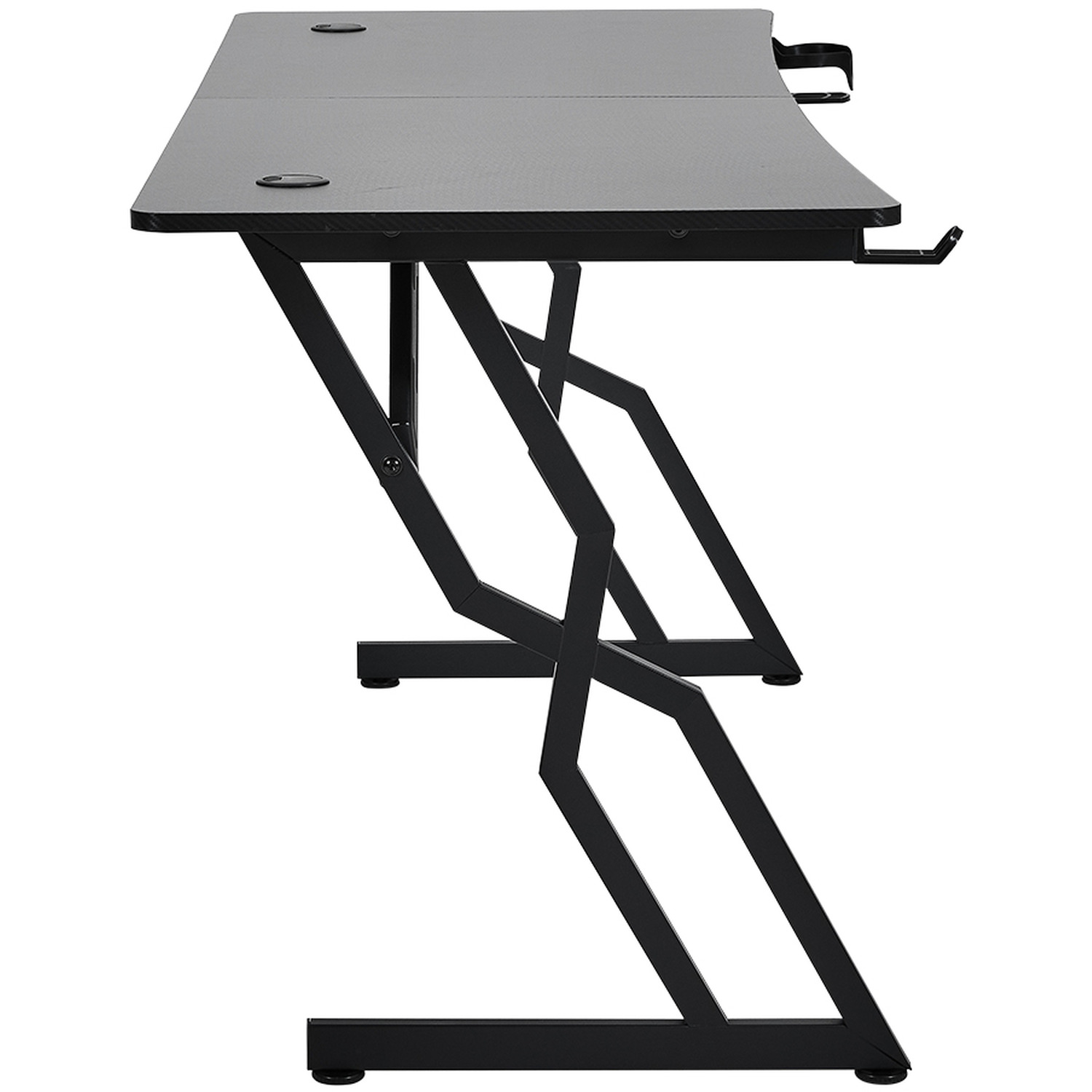 Gaming Desk With Rgb Lights - Black 140cm