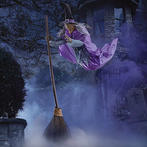 Home Accents 12ft Giant Hovering Witch with LEDs