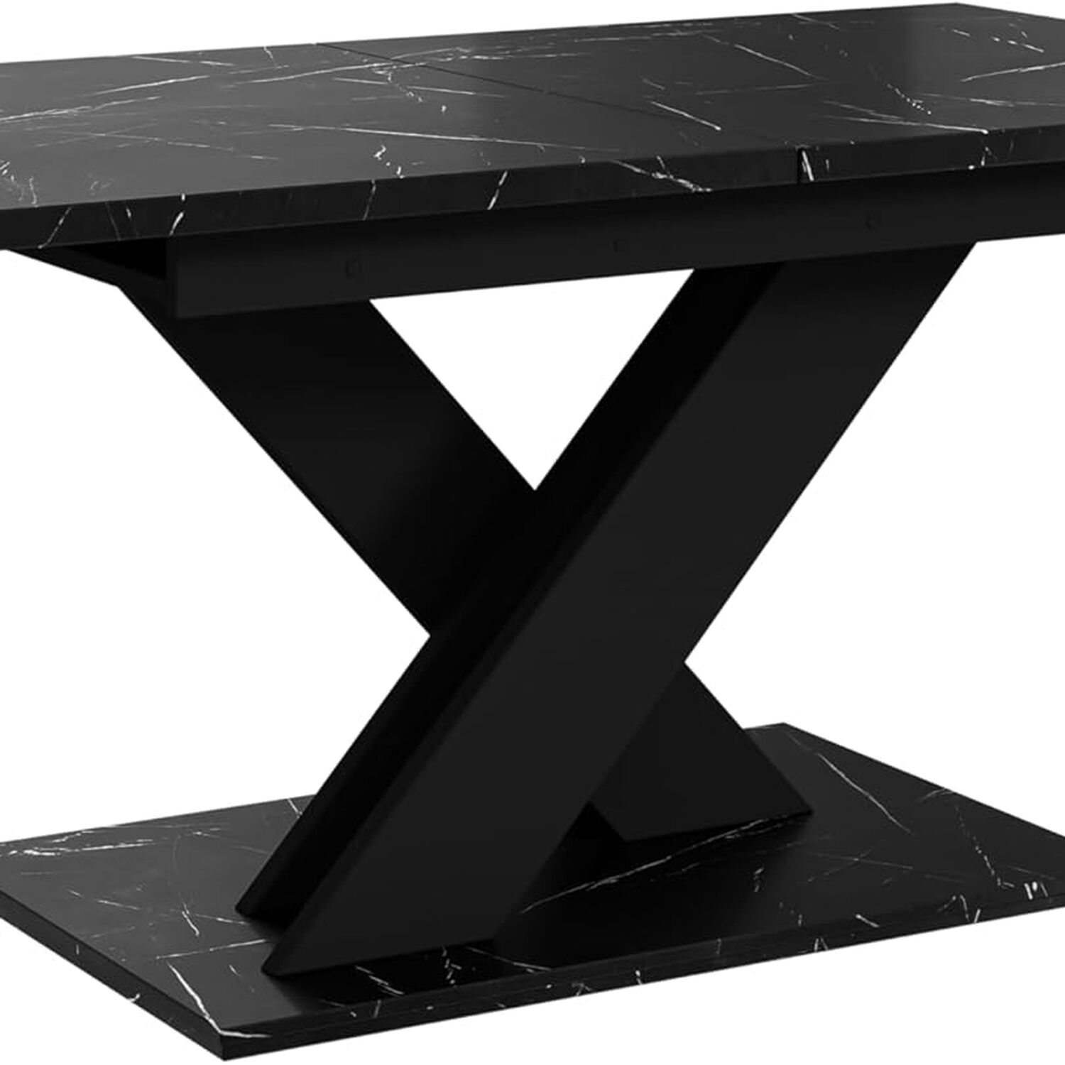 Extendable Dining Table Dubai Black Royal Marble - Black Royal Marble