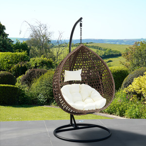 Sunbury Hanging Swing Single Egg Pod Chair - Cream
