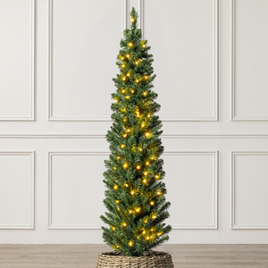 Pre-Lit Aspen Spruce Pencil Christmas Tree