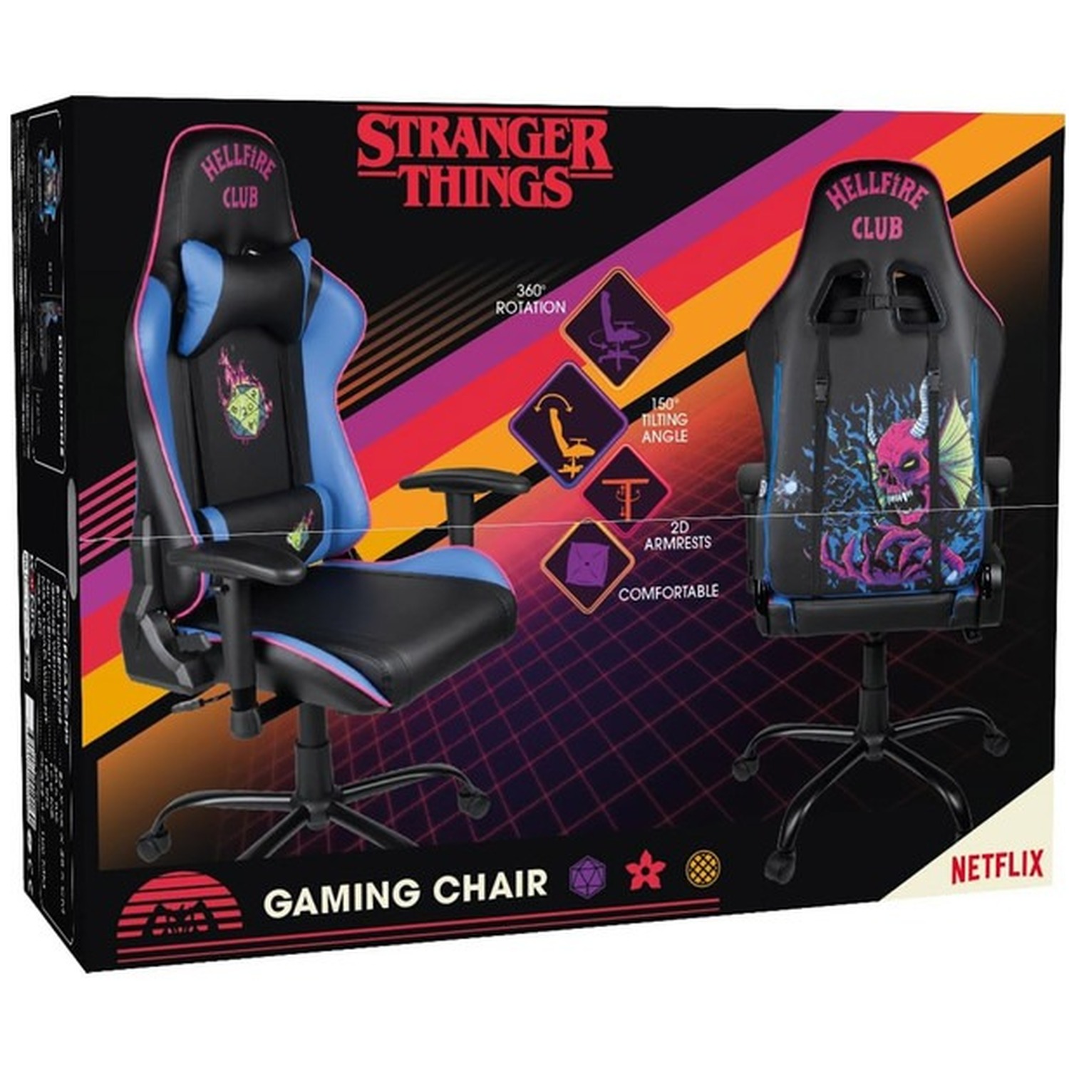 Stranger Things Gaming Chair - Black