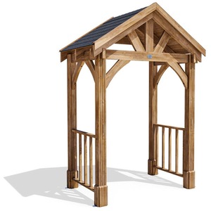 6.6x5ft Dunster House Wooden Porch Canopy