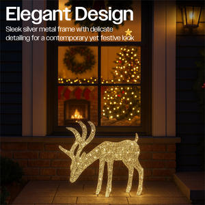 43x55x15cm Head Down Silver Deer 200ww LED 5M Lead