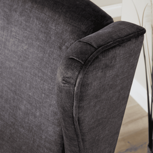 Charcoal Grey Helena Traditional Accent Armchair High Back Occasional Wing Back Design shot 11253696