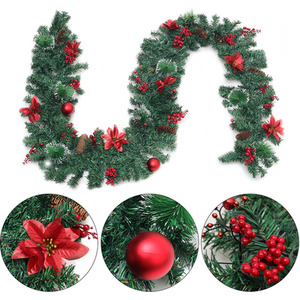 2.7m LED String Berry Ball Flower Garland