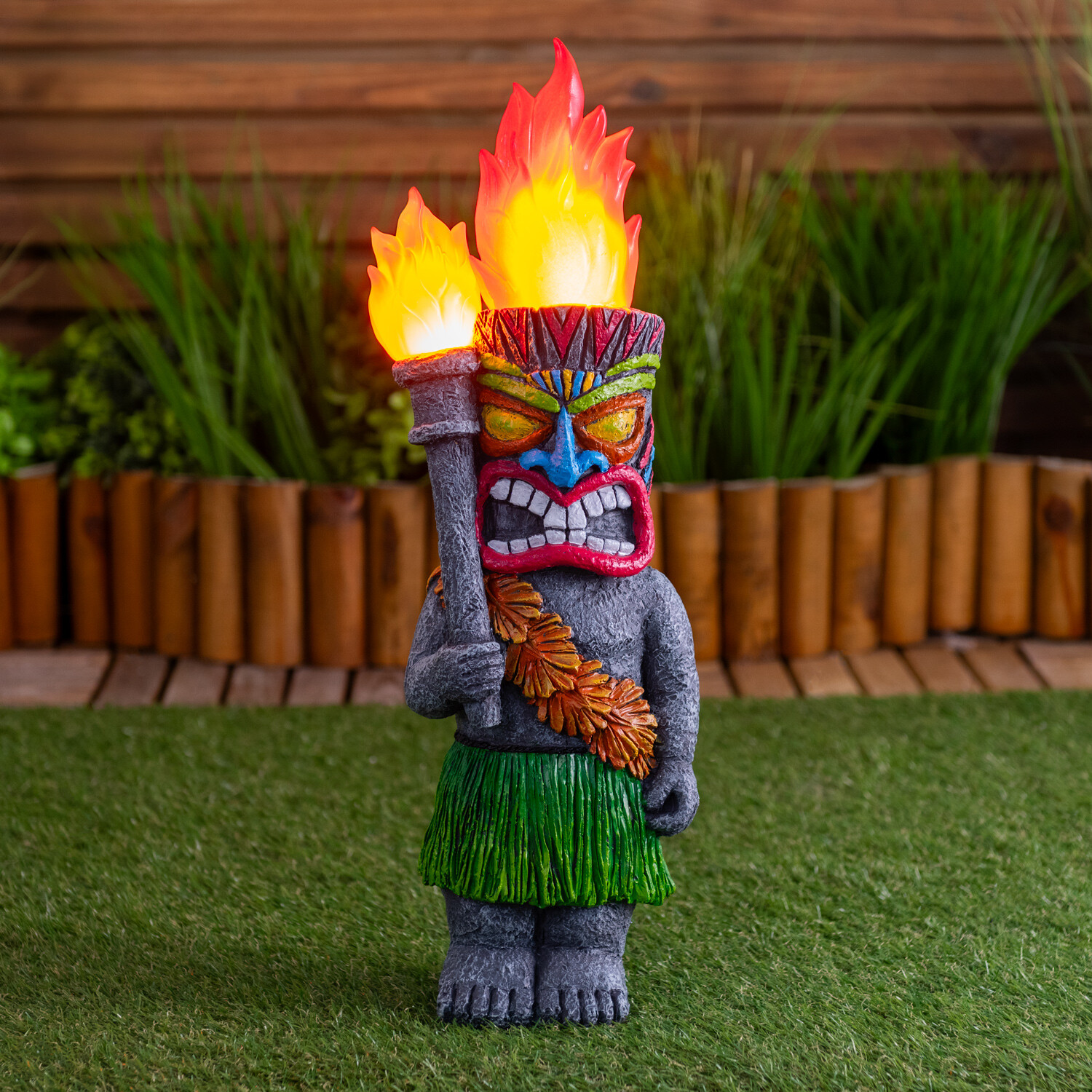Solar Flame Tiki Decor