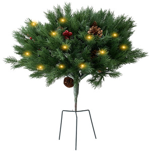 Lifeideas Pre-Lit Artificial Christmas Bushes 44*51.5cm