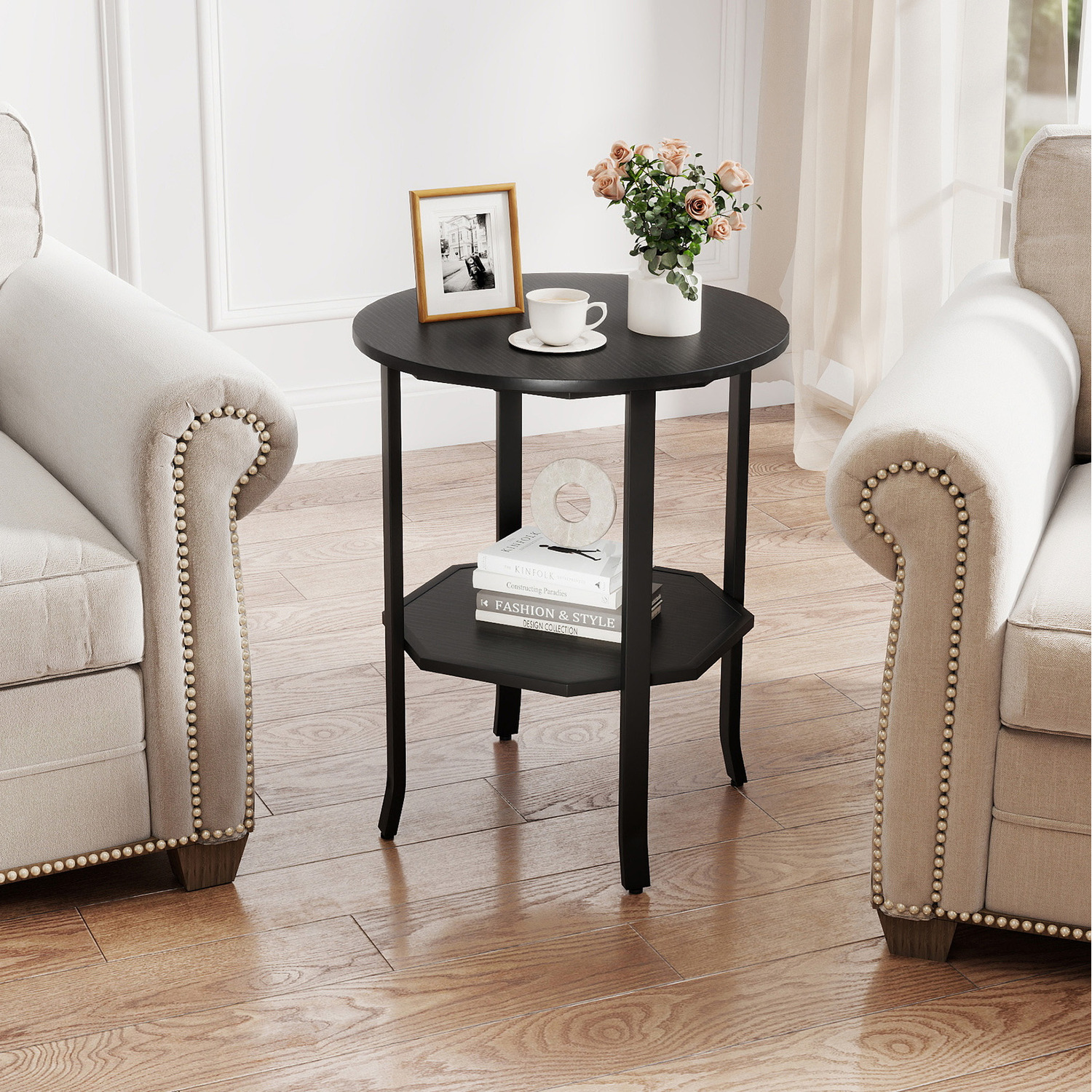2-Tier Industrial End Table