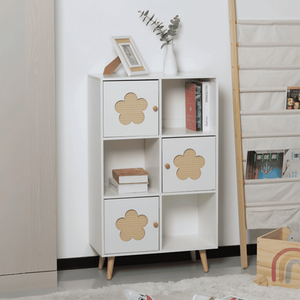 Daisy Cutout Design Kids 2x3 Cube Storage Unit Bookcase