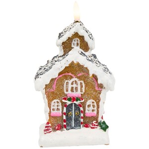 Gingerbread House LED Candle