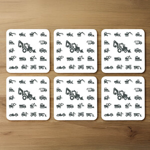 Construction equipment Designer Coaster Set