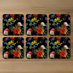 Bright Vibrant Flowers Coaster