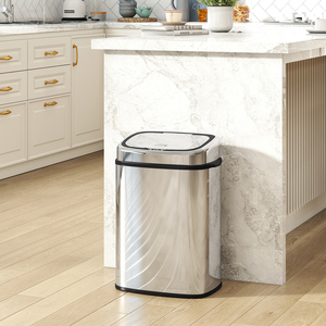 HOMCOM 50L Stainless Steel Sensor Bin