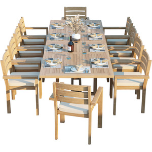 Mylor Teak Garden Dining Table and 10 Seat Chair Set
