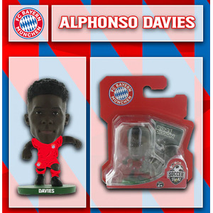 SoccerStarz Bayern Munich Alphonso Davies-Home Kit Classic Kit 5cm Figure