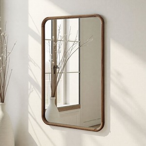 Solid Oak Curved Wall Mirror