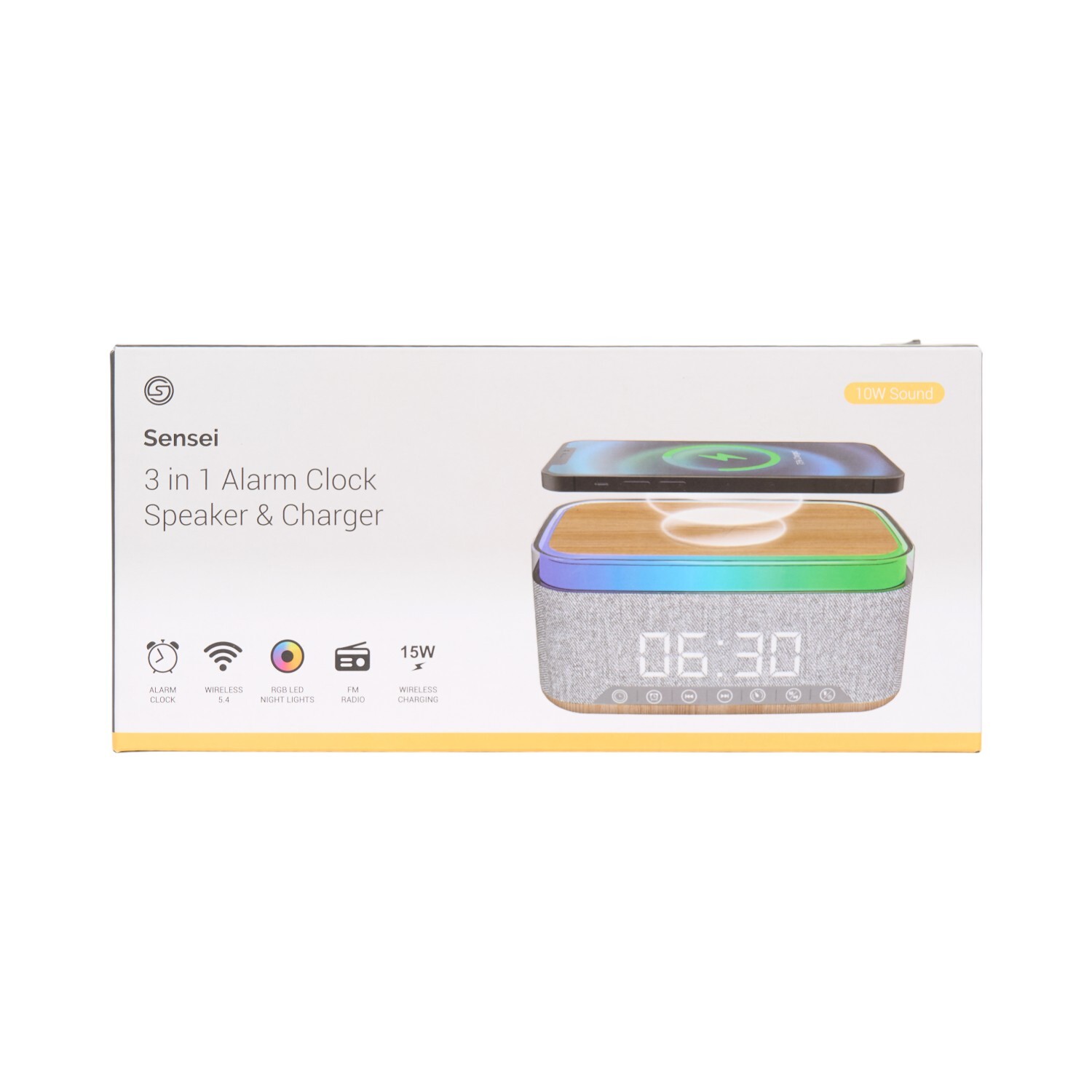 Sensei 3 in 1 Alarm Clock Speaker and Charger