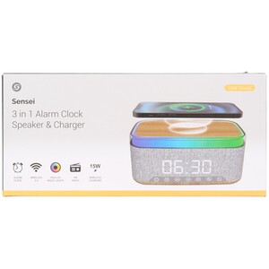 Sensei 3 in 1 Alarm Clock Speaker and Charger