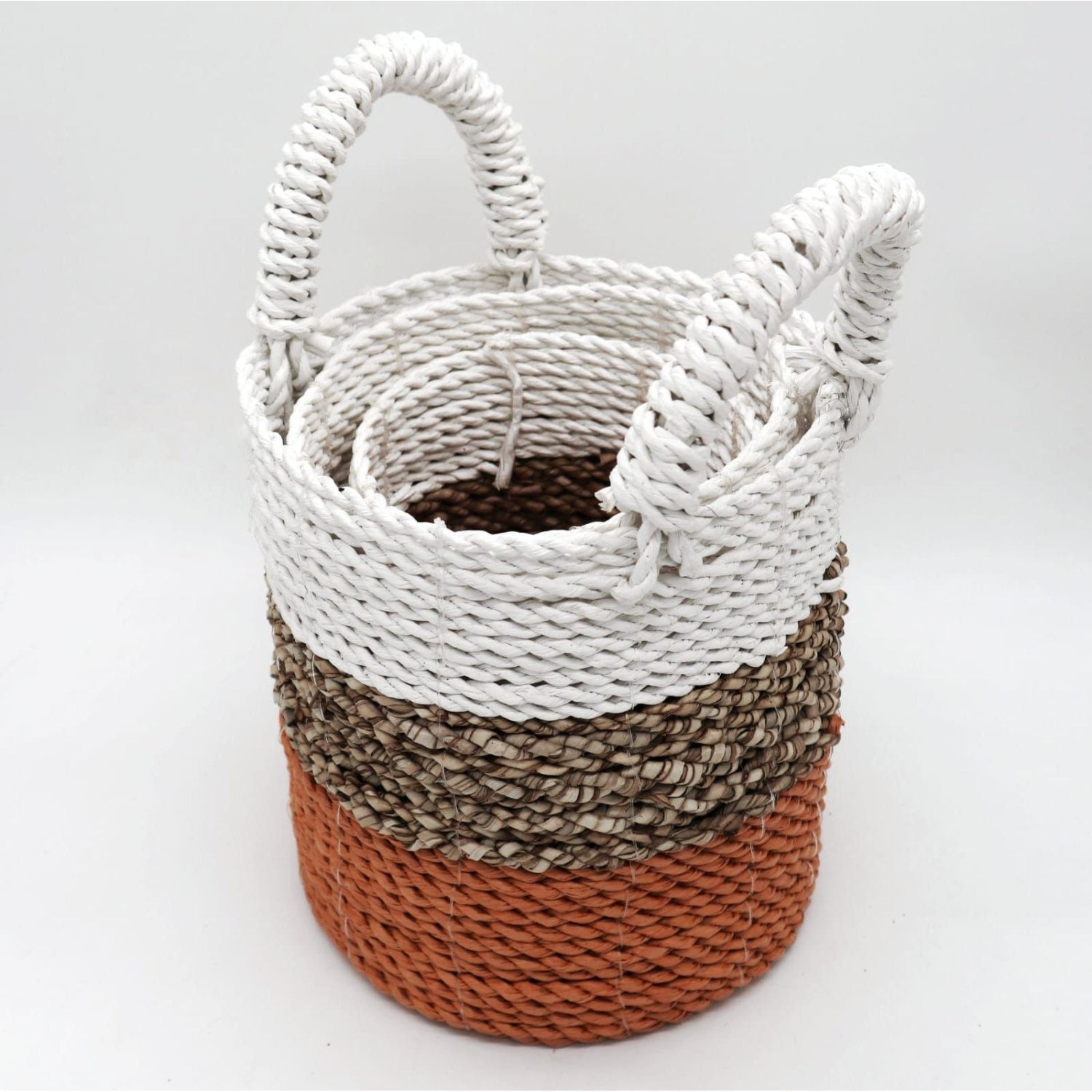Seagrass Basket Set - Multi-Color Handwoven Storage Decor