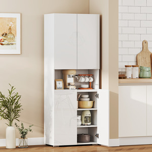 HOMCOM 180cm Tall Kitchen Cupboard, Pantry Storage Cabinet