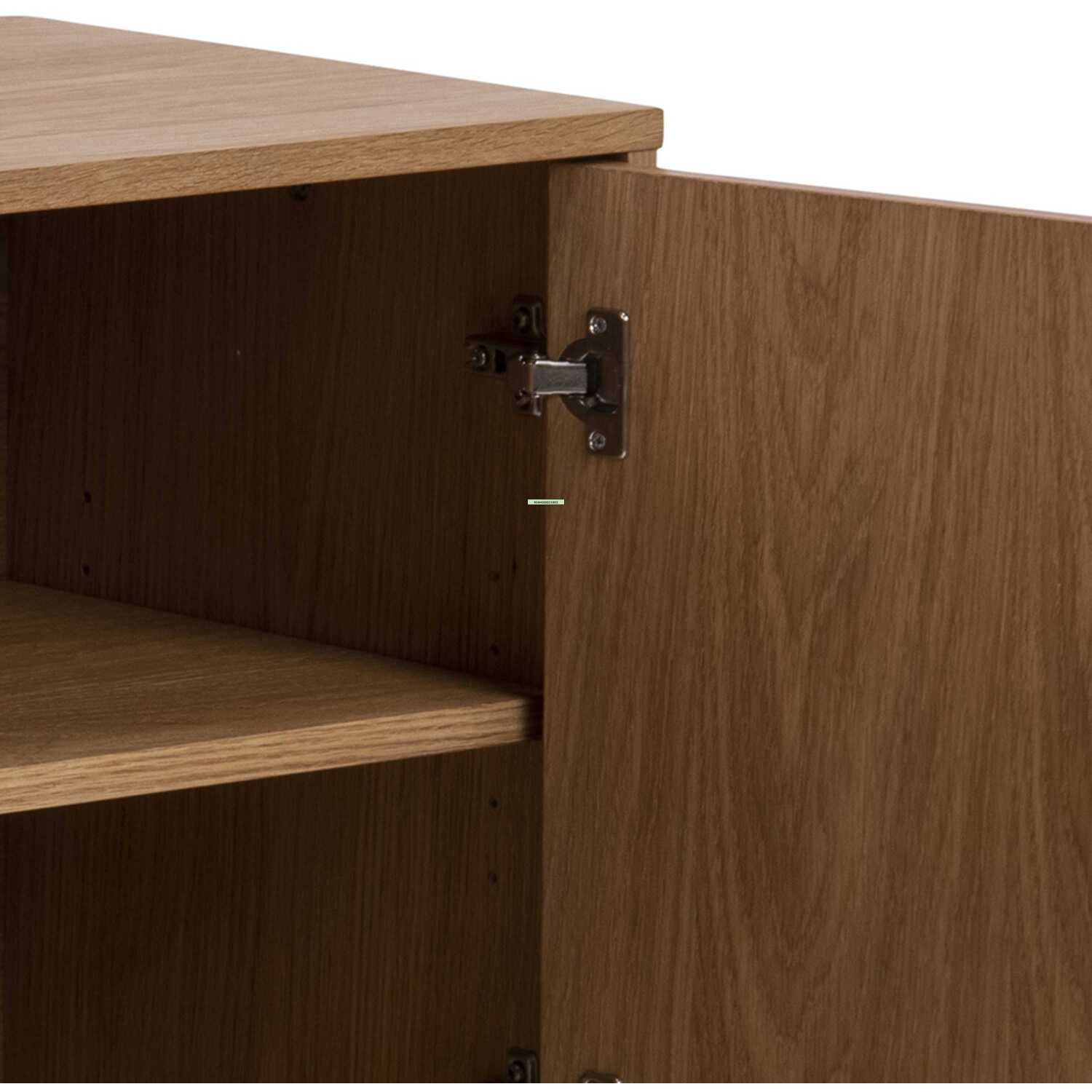 Wyld Haus Chevron Herringbone 3-Door Natural Oak Sideboard - Natural