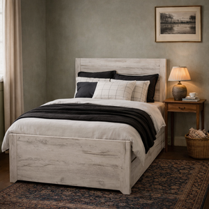 Norwich 3ft Single Bed - Soft Grey Aged-Effect Wood Veneer with Underbed Drawer