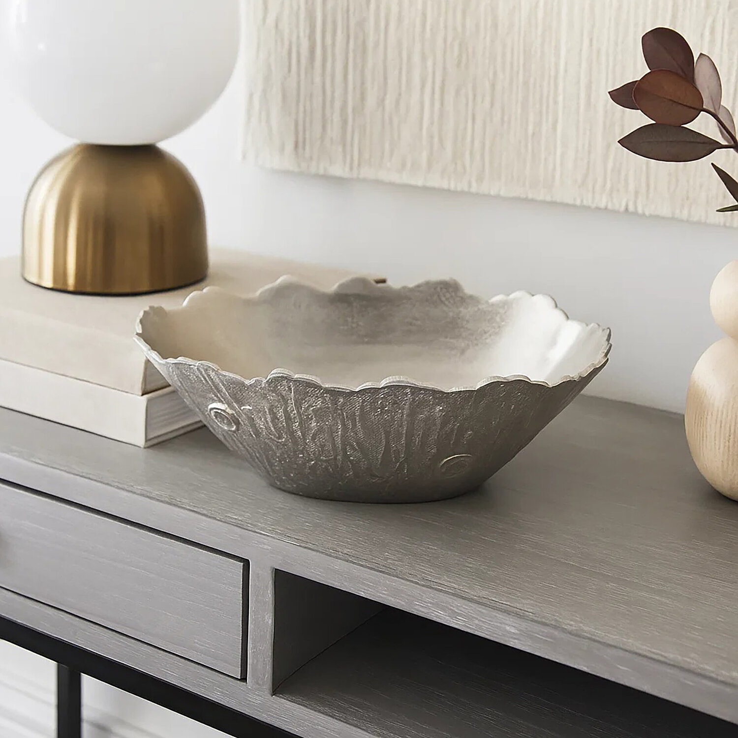Albero Large Silver Bowl - Silver