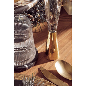 Astrid Set Of Two Champagne Glasses With Gold Finish Stem