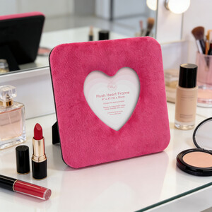 Bright Plush Heart Photo Frame