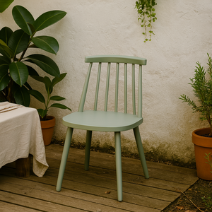 Bruniquel French Scandinavian Plastic Chair Spindle Back