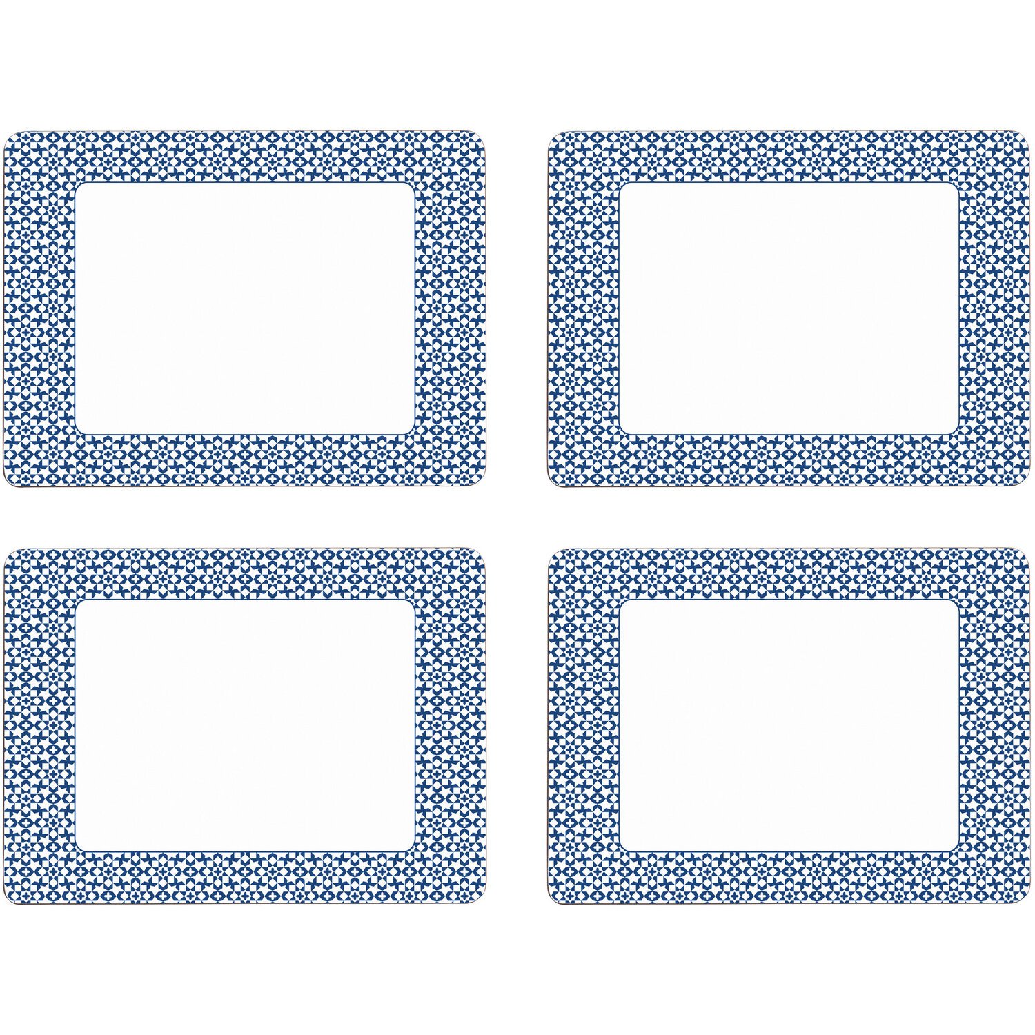 Maison By Premier Casablanca Set Of Four Blue Placemats - Blue