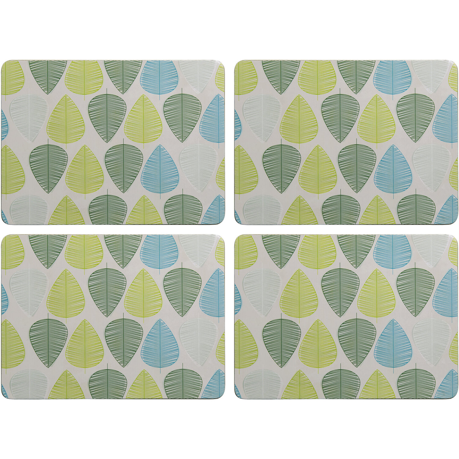 Maison By Premier Green Leaf Set Of Four Placemats - Green