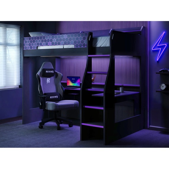 Ultimate Violet Gaming High Sleeper Charcoal & Purple