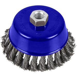 BlueSpot Tools Twist Knot Cup Brush 100mm M14 X 2