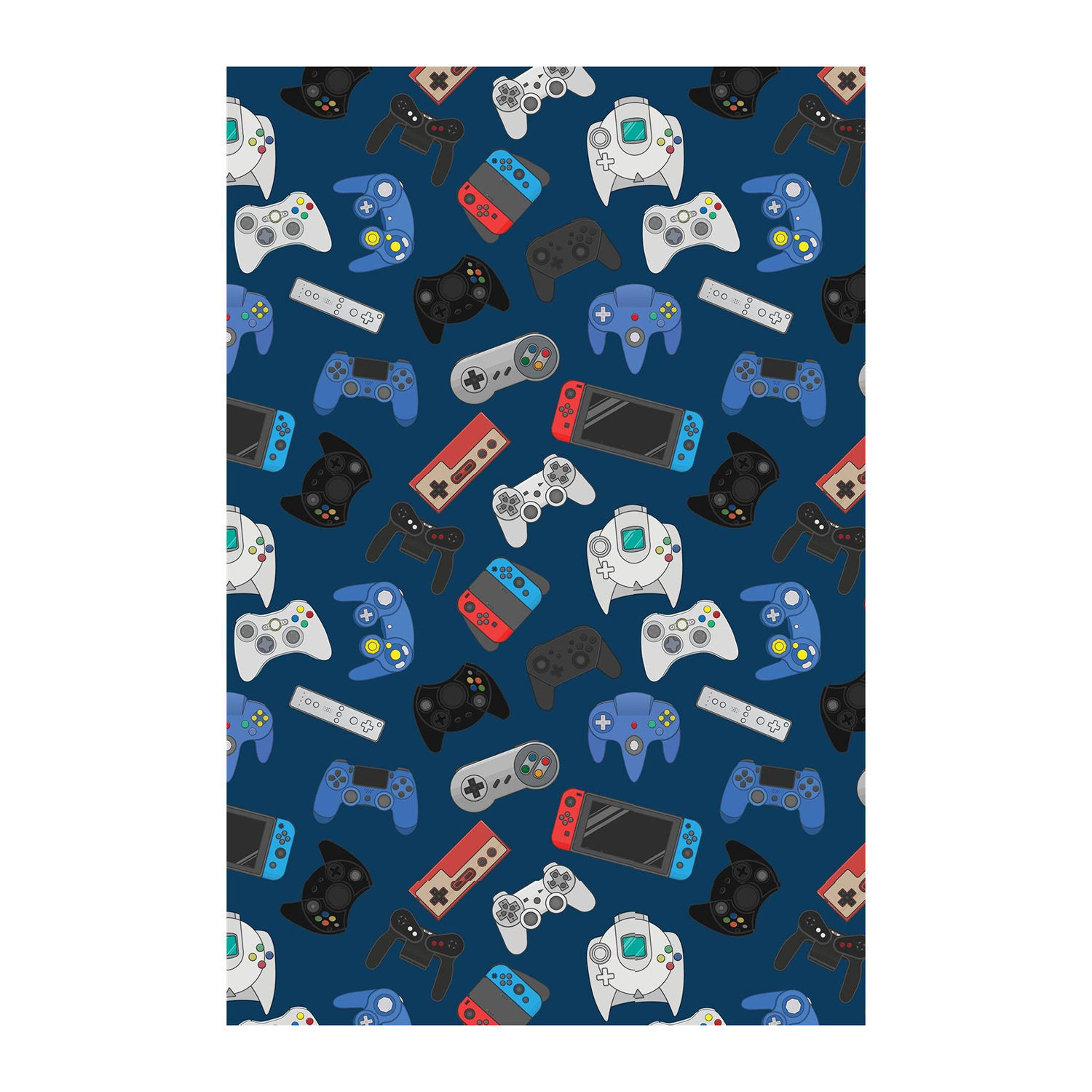 Gamer Unisex Blue Fleece Game Controller Blanket In | Size: Crib - Image 2
