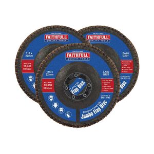 Faithfull Zirconia Abrasive Jumbo Flap Discs
