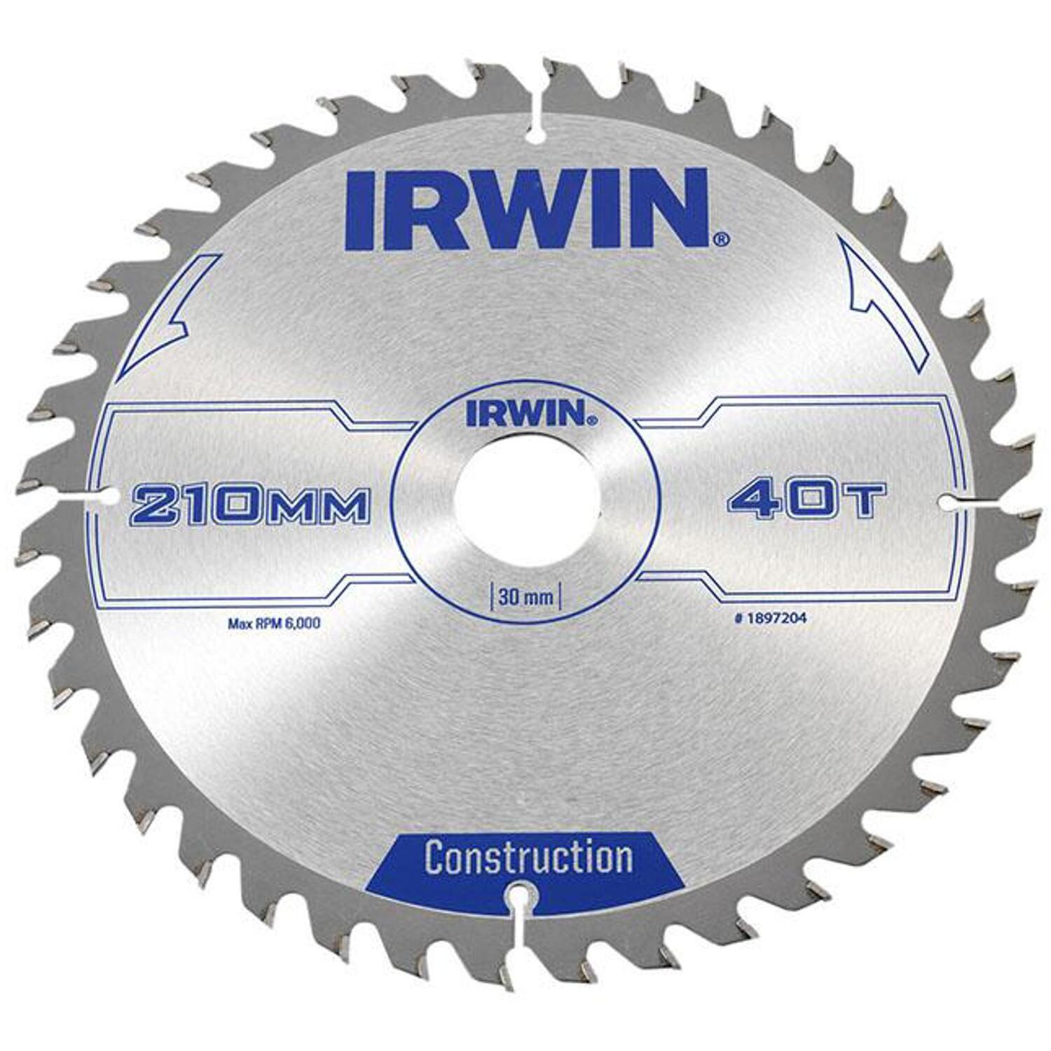 Irwin ATB Construction Circular Saw Blade 210mm 40T 30mm - Image 7