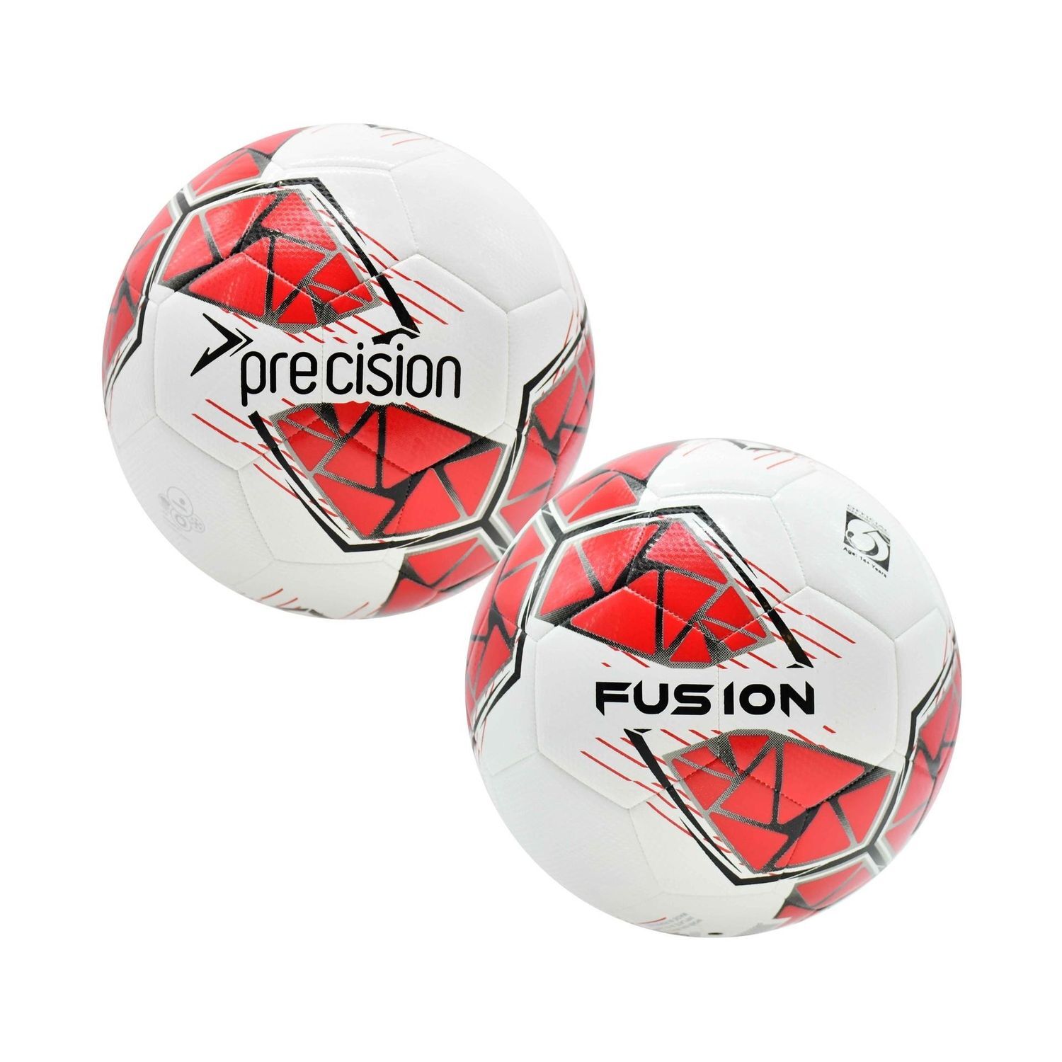 Precision Fusion Fifa Basic Training Ball - White/Red/Grey/Black / 3