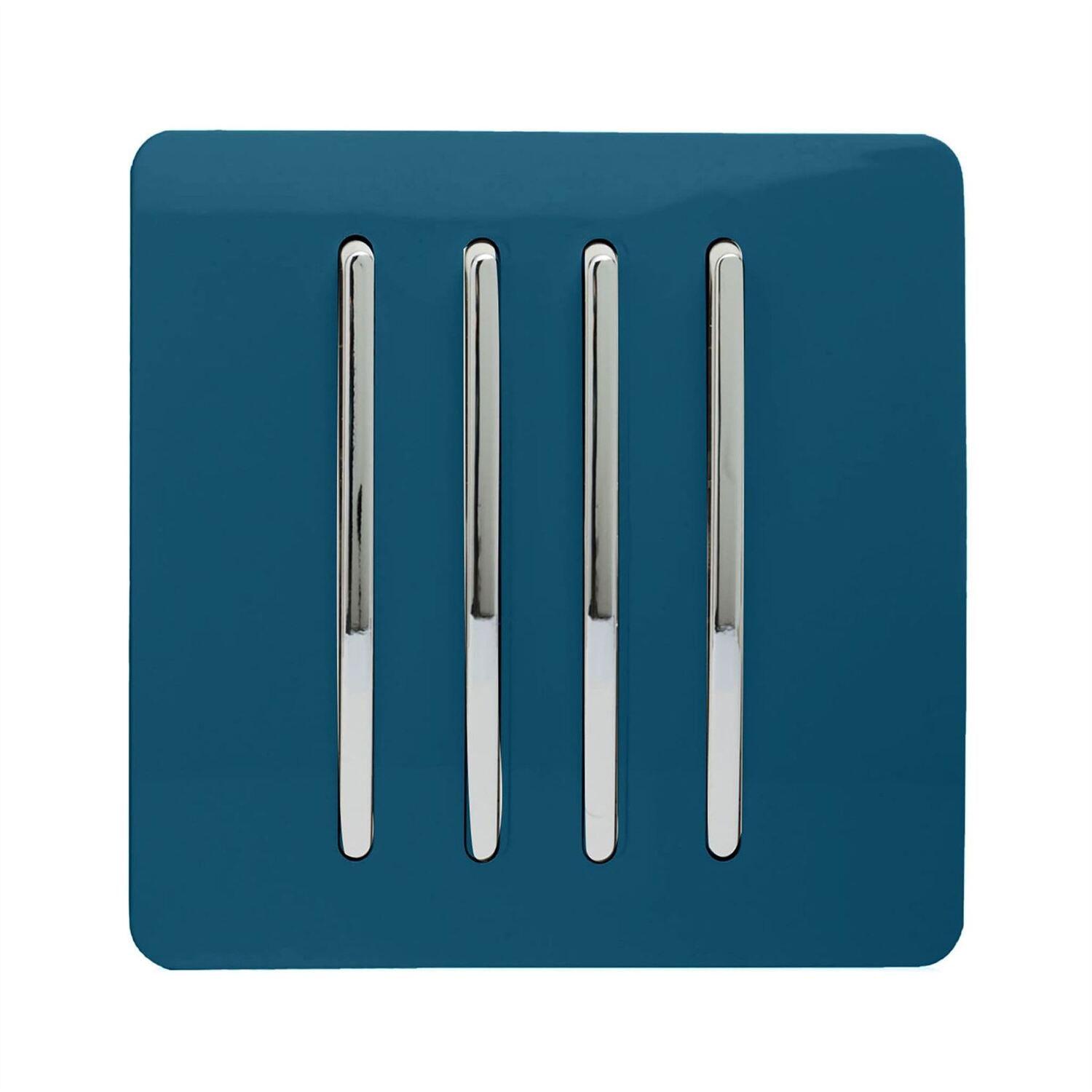 Trendi Switch 4 Gang Light Switch - Midnight Blue - Image 4