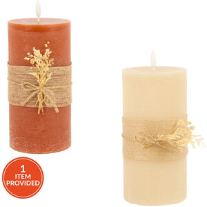 Hessian Autumn LED Candle