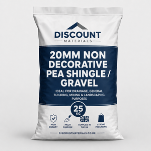 20mm Non-Decorative Pea Shingle Gravel 25kg Bag Pack of 2