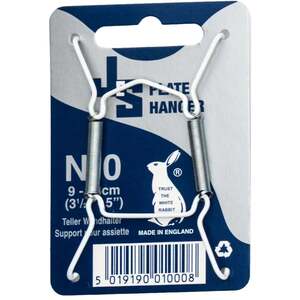 JES Hanging Plate Wire White No 0 (9cm-13cm)