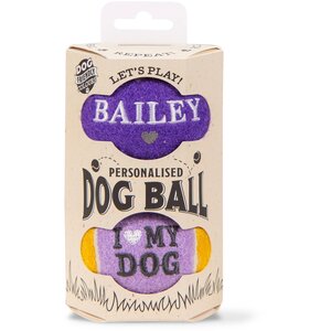 Pre-personalised Dog Ball Toy - Bailey - Over 100 Options