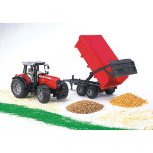 Bruder Massey Ferguson 7480 with tipping trailer Detailed Vehicle & Playset Model