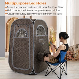 Grey Dual User Portable Steam Sauna Tent