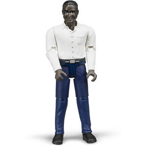 Bruder bworld Man, dark skin, darkblue jeans Detailed Vehicle & Playset Model