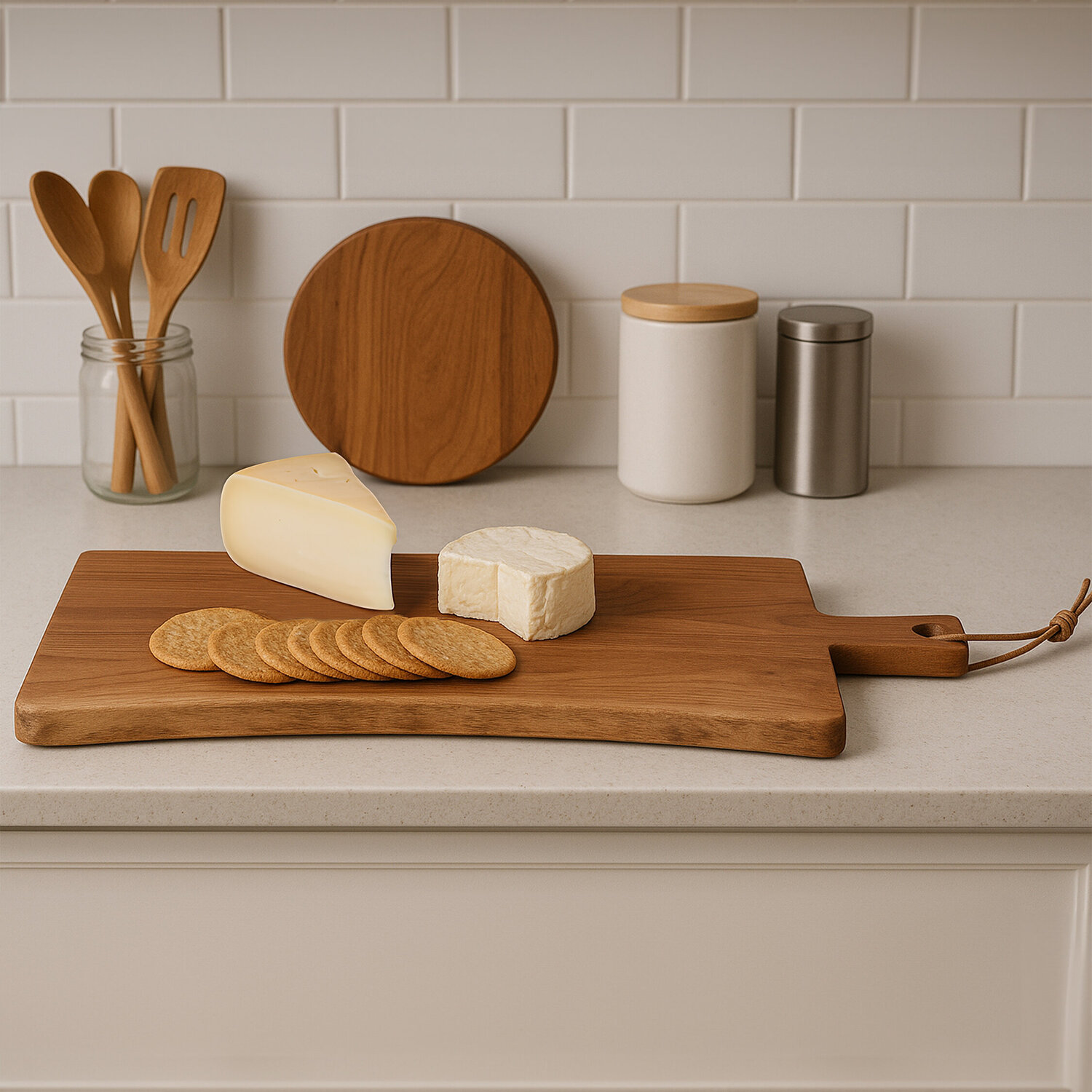 Maison By Premier Socorro Acacia Wood Paddle Chopping And Serving Board - Brown